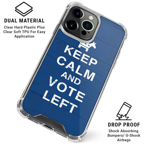 Keep Calm And Vote Left iPhone 16 Pro Clear Case